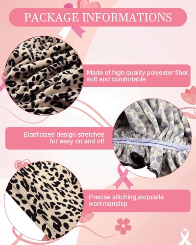 Image of Halfchet 4 Pcs Chemo Headwear for Women Pre Tied Cancer Caps Head Scarf Turbans for Women Patients Gifts