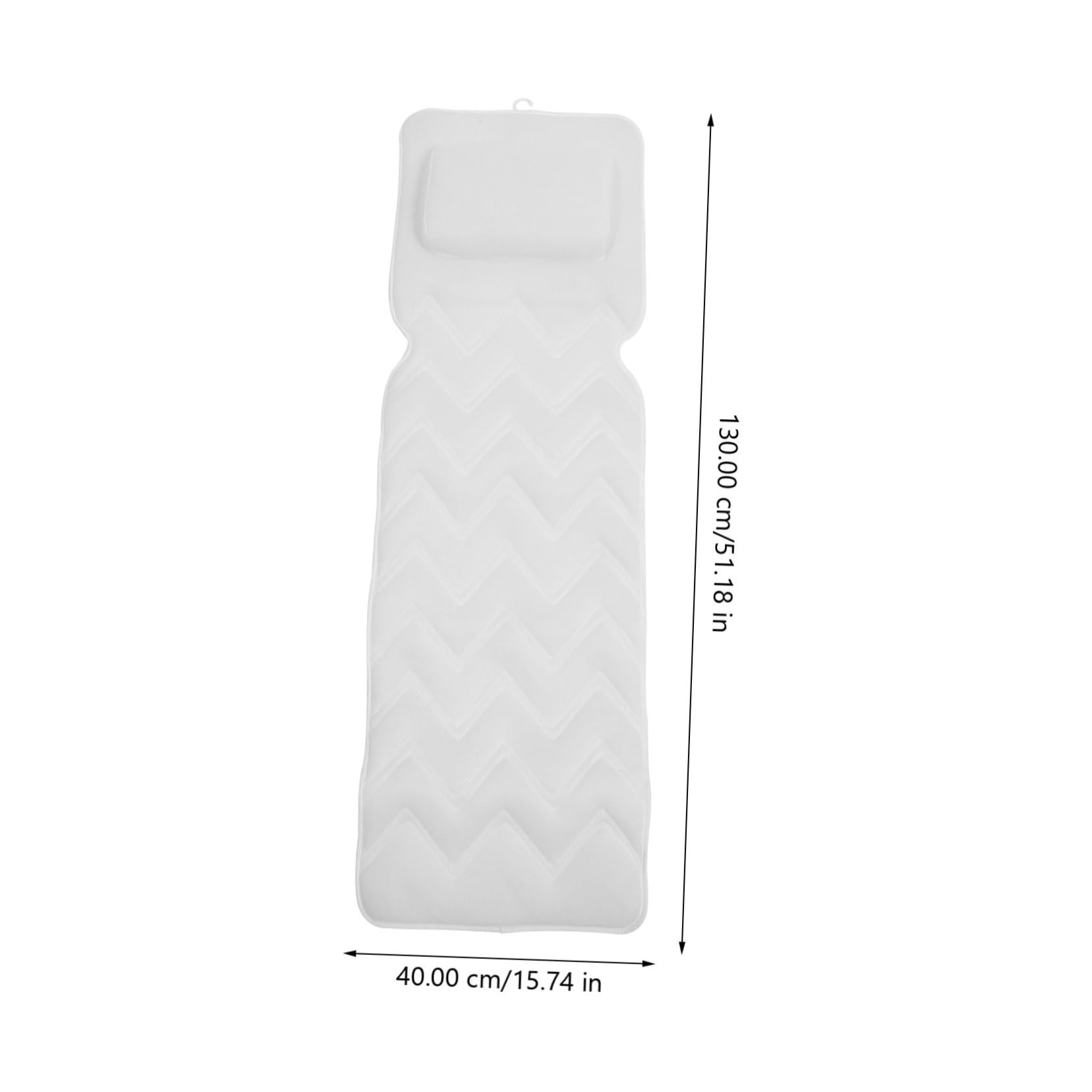 FRCOLOR Coussin de Bain 3D pour Baignoire, Support Tête et Cou, Polyester Blanc, Antidérapant et Facile à Installer, pour Spa et Voyage