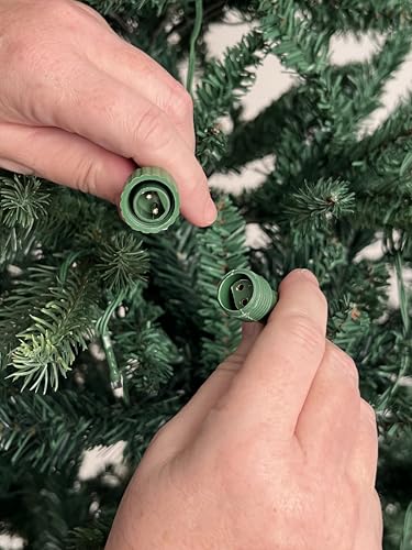 Best Artificial 8ft / 240cm Balsam Fir Pre Lit Christmas Tree With Real Feel PE Tips, Hinged With LED Lights & Battery Box - Image 5