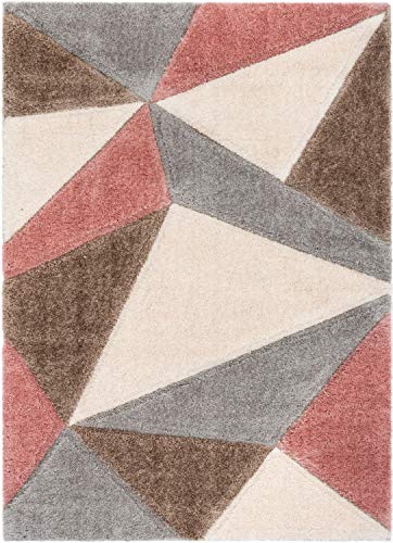 Image of 2x4 feet Soft Runner Rug for Living Room and Bedroom, Modern Indoor Floor Carpet with Non-Slip Backing, Comfortable Decorative Home Decor Rug, Easy Clean & Durable- (3D Pink T, Rectangular)