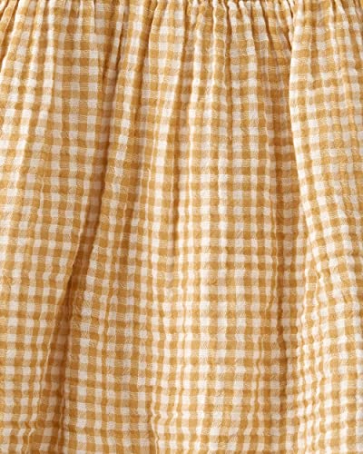 Carter's Baby & Toddler Girls' Organic Dress, Gold Plaid, 6 Months #TOP4