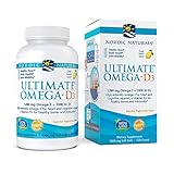 Nordic Naturals Ultimate Omega-D3, Lemon Flavor - 1280 mg Omega-3 + 1000 IU Vitamin D3-120 Soft Gels - Omega-3 Fish Oil - EPA & DHA - Promotes Brain, Heart, Joint, & Immune Health - 60 Servings