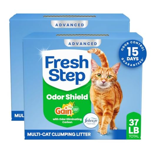 Fresh Step Clumping Cat Litter, With Gain, Advanced, Extra Large, 37 Pounds total (2 Pack of 18.5lb Boxes)