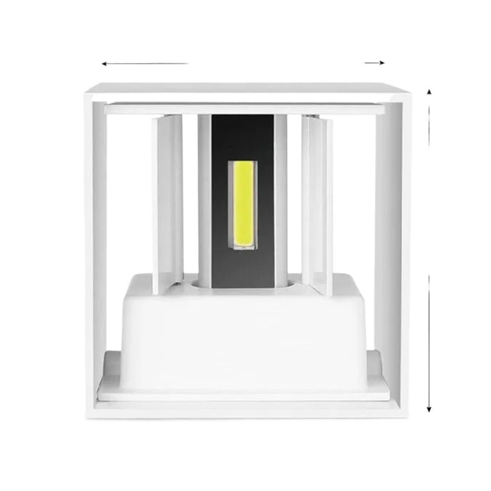 CUDTAPI 6W 12W Waterproof AC85-265V Surface Mounted LED Wall Light, Modern Nordic Luminaire Indoor Wall Lamps Living Room Porch Outdoor(5500-7000K,Waterproof 6W)
