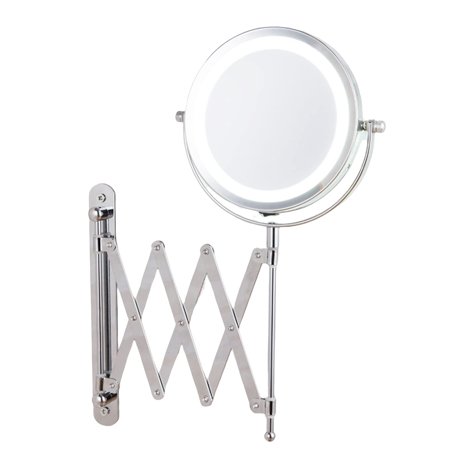 Specchio Da Trucco Con Luce Vorupor - Ricaricabile, Ingranditore 5x, Montaggio A Parete - Foto 6