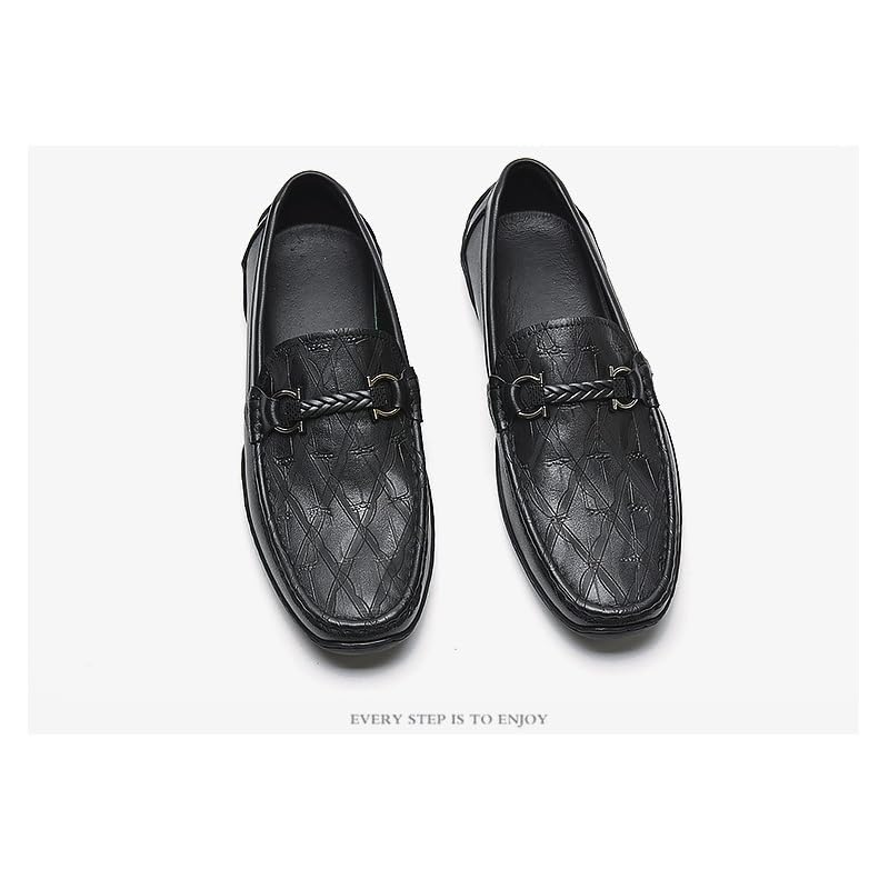 Men's Casual Slip On Leather Loafers Handmade Business Shoes Moccasins for Summer Outdoor Driving & Walking2