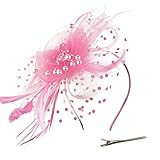 Women Fascinators Hats Kentucky Derby Flower Fascinators with Headband and Clip Tea Party Headwear for Women and Girls