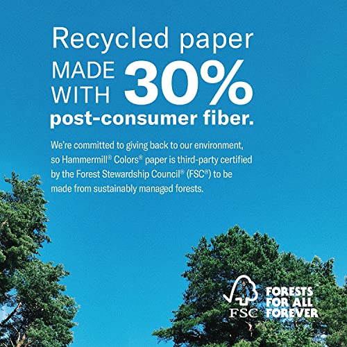 Image of Hammermill Colored Paper, 20 lb Lilac Printer Paper, 8.5 x 11-1 Ream (500 Sheets) - Made in the USA, Pastel Paper, 102269C