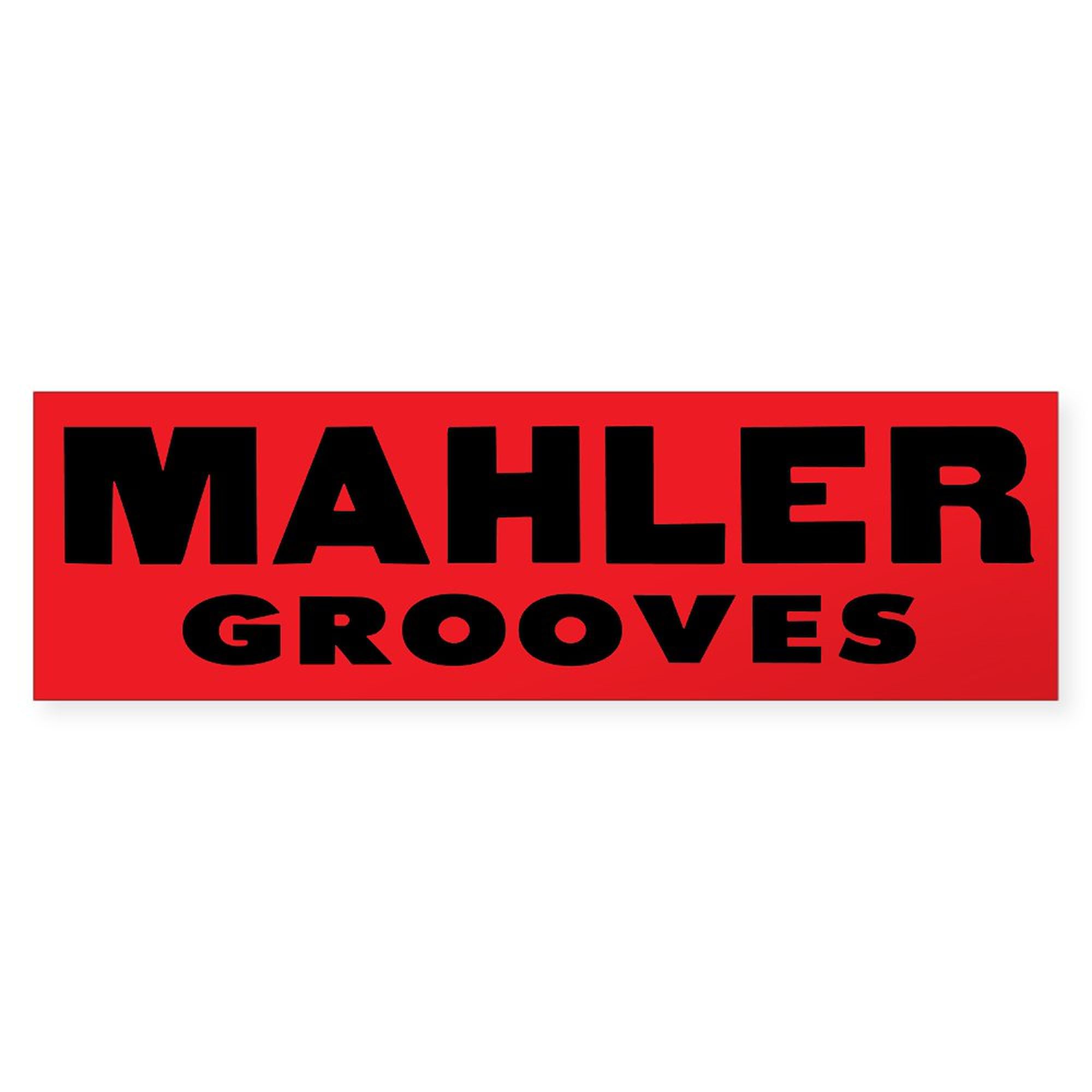 CafePress Mahler Grooves Sticker (Bumper) 10"x3" Rectangle Vinyl Bumper Sticker Car Decal