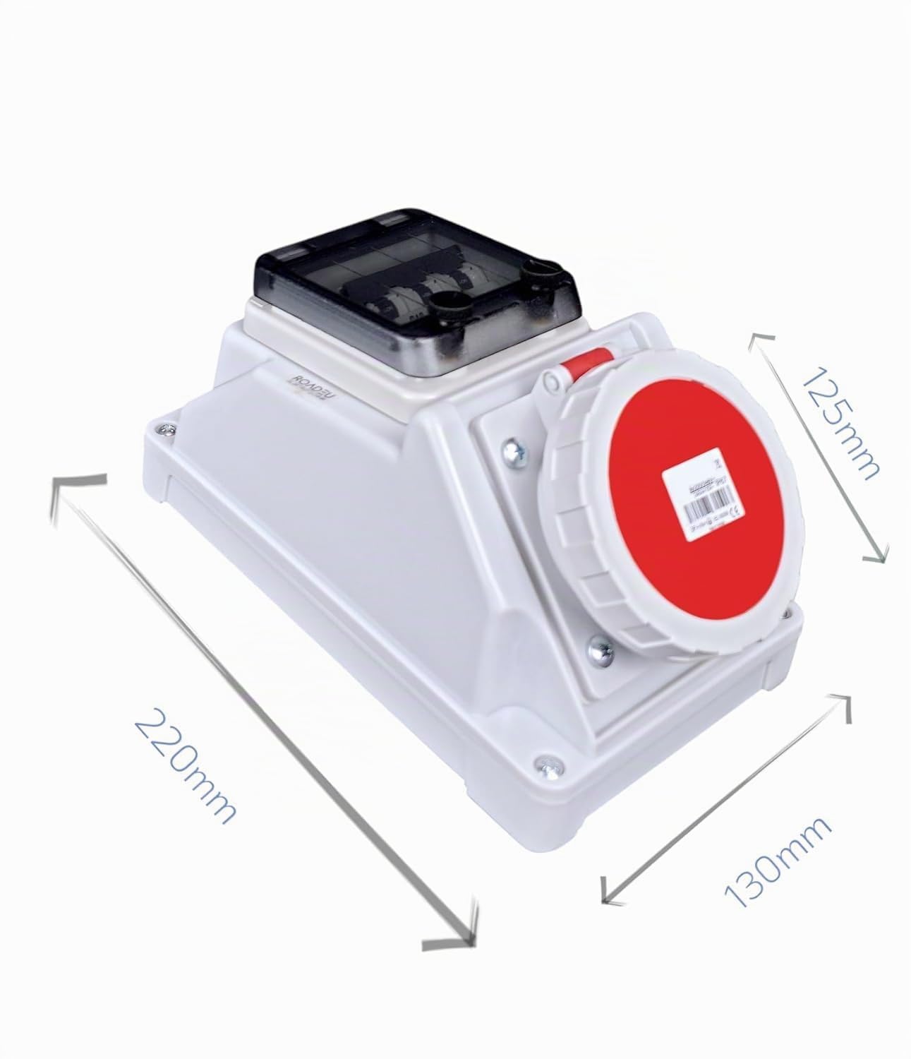 RoadEu – Presa a muro IP66 CEE 16A con interruttore magnetotermico – 400V 5 poli trifase – Impermeabile & antipolvere – Ideale per esterni e ambienti umidi