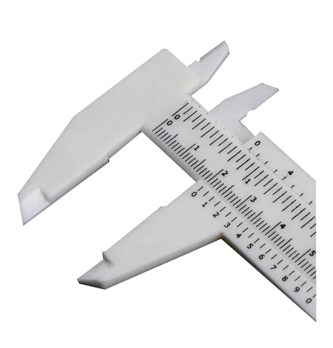 Plastic Vernier Caliper, White, Precision Measuring Tool, 0-150mm Range-picture-14