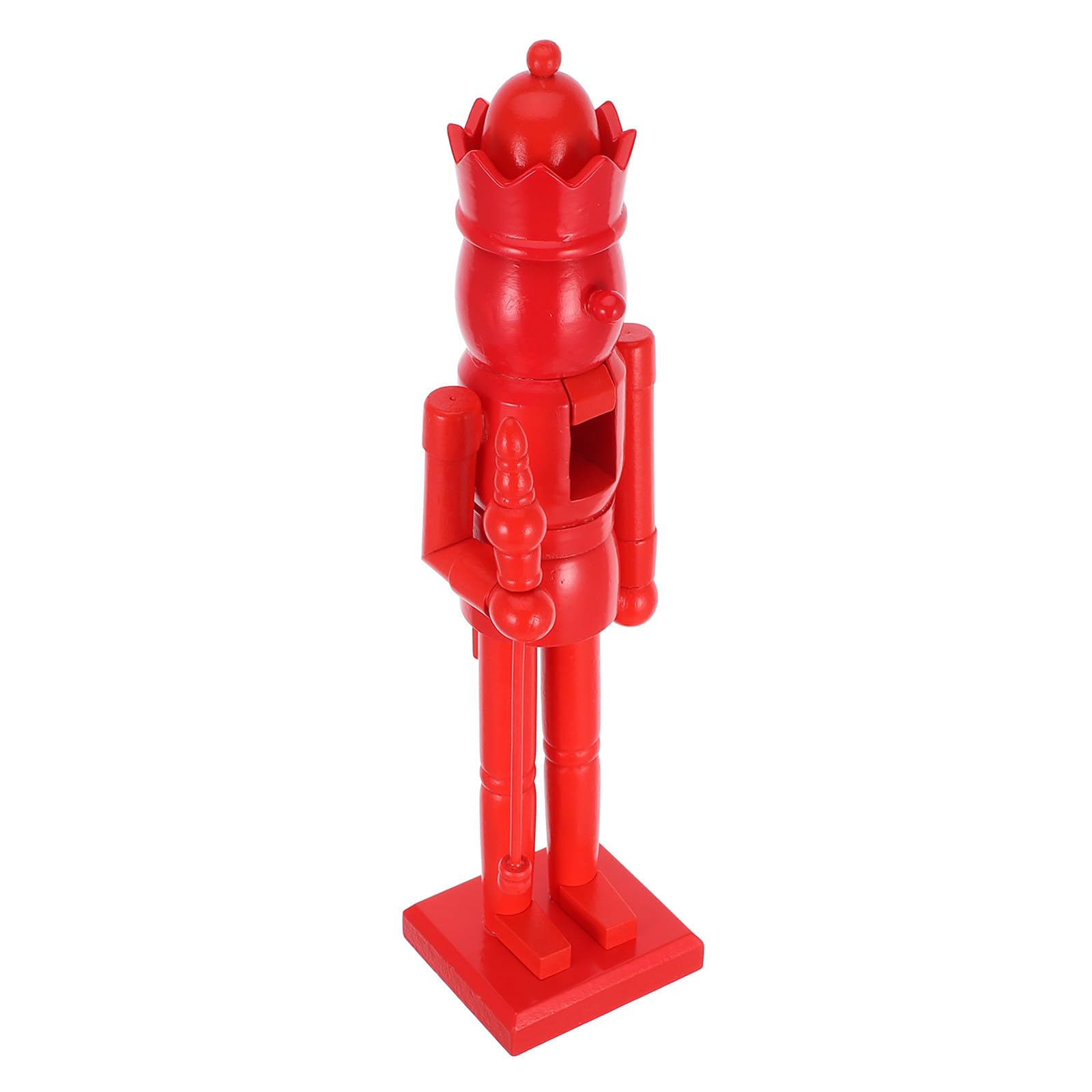 Beaupretty 2 Pezzi Ornamento Schiaccianoci in Legno Grezzo Fai, Rosso