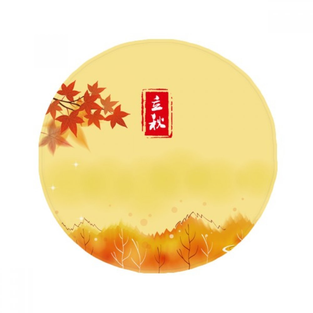 Tapis de sol rond 80cm imprimé d'automne antidérapant pour salon et cuisine