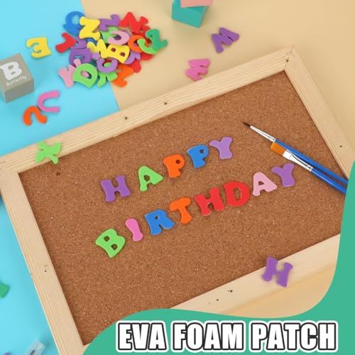 WUSJCOF 260 Piezas Letras de Goma EVA, Adhesivos de Letras de Espuma, Alfabeto Autoadhesivo para Manualidades, Niños, Inicio Escolar, Decoración Escolar (Multicolor)