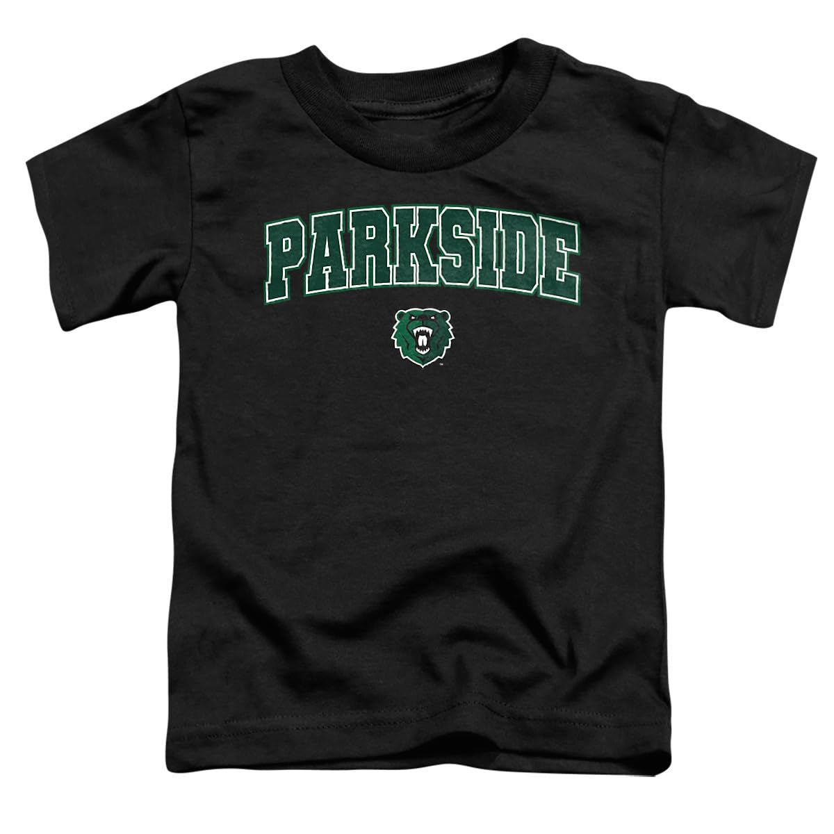 LOGOVISION University of Wisconsin - Parkside Arch Logo Black Kids T Shirt (2) for Toddler Boys and Girls, Black