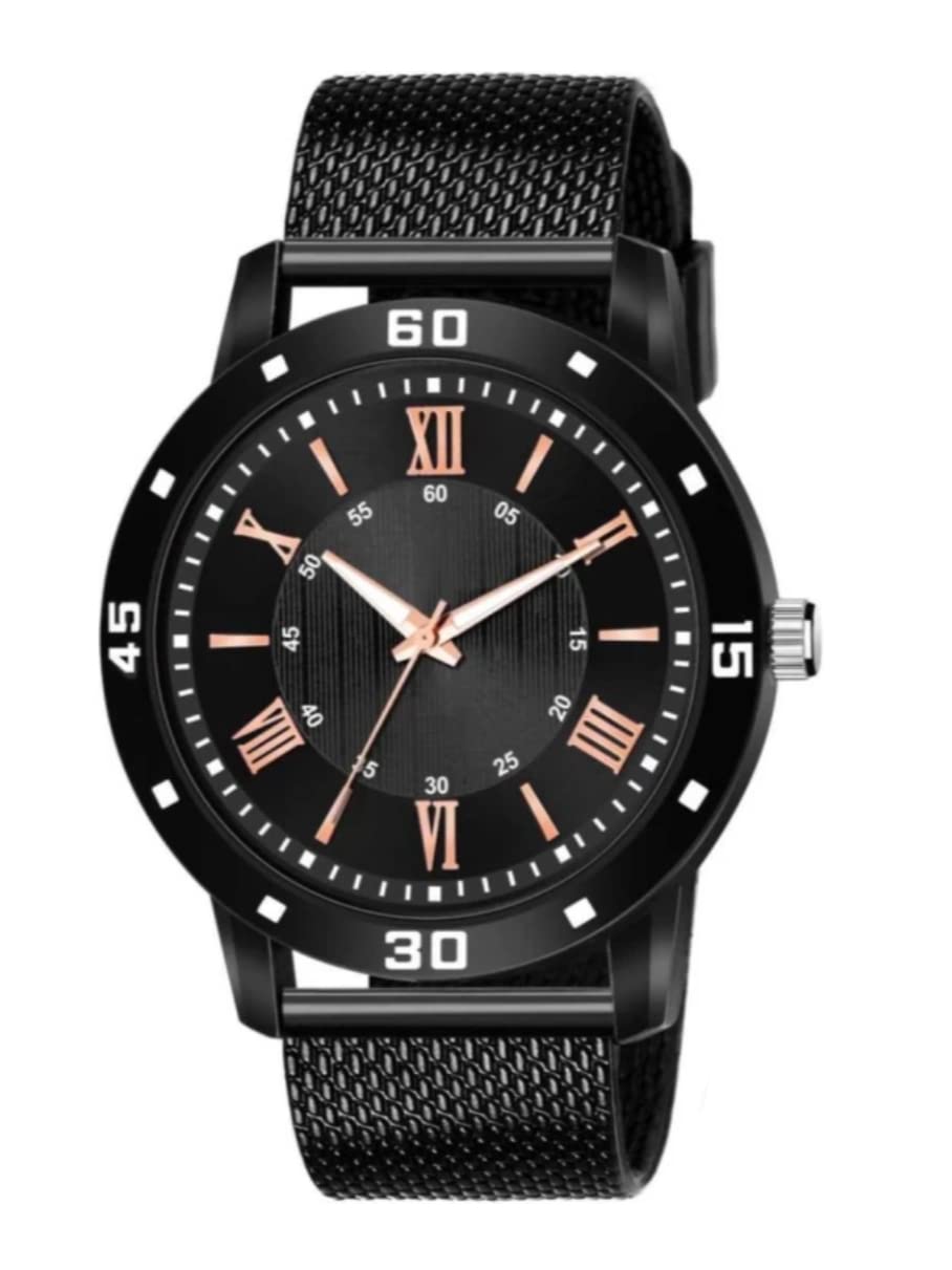 A42 PU Strap Big Roman Dial Watch for Men & Boys (Black) (B0CWL9VLHF) Amazon Price History, Amazon Price Tracker