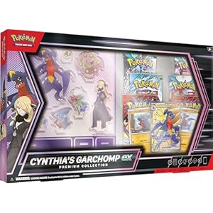 Pokemon TCG: Cynthia’s Garchomp ex Premium Collection – 6 Packs, Stickers, Promos