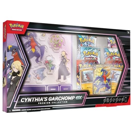 Pokemon TCG: Cynthia's Garchomp ex Premium Collection - 6 Packungen, Aufkleber, Promos