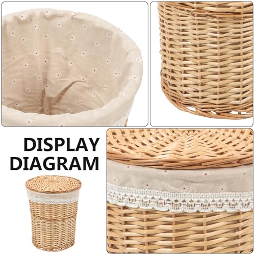 Panier à linge avec couvercle en osier pour linge hôtel - 8