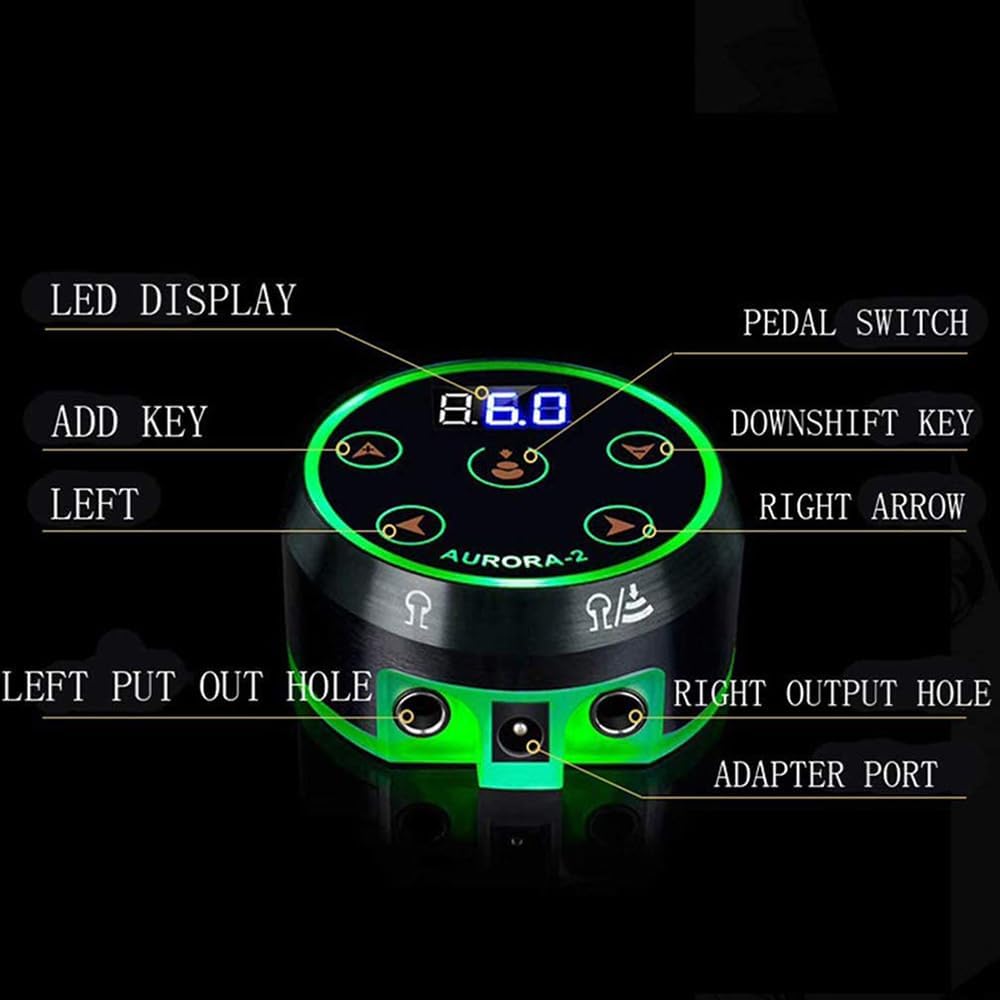 Tattoo Power Supply - Professional Mini Digital Power Supply Power with Touch Screen Panel,Colorful Voltage,Fits All Rotary Tattoo Machine Tattoo Kit Tattoo Supplies,Silver