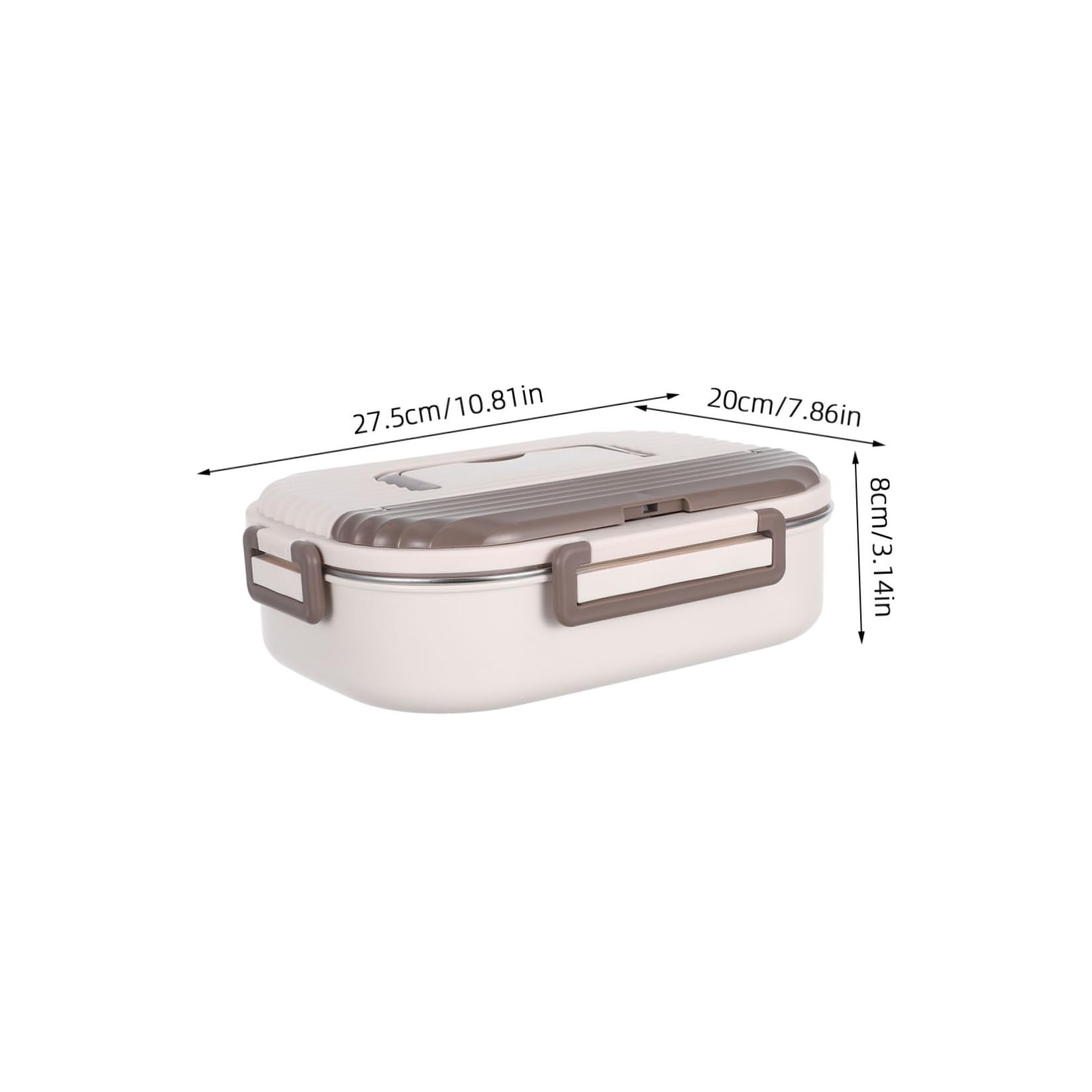 Boîte à Déjeuner Inox Compartiments Hermétique Anti-fuite Double Récipient Compartimenté pour Repas Travail École et Réutilisable