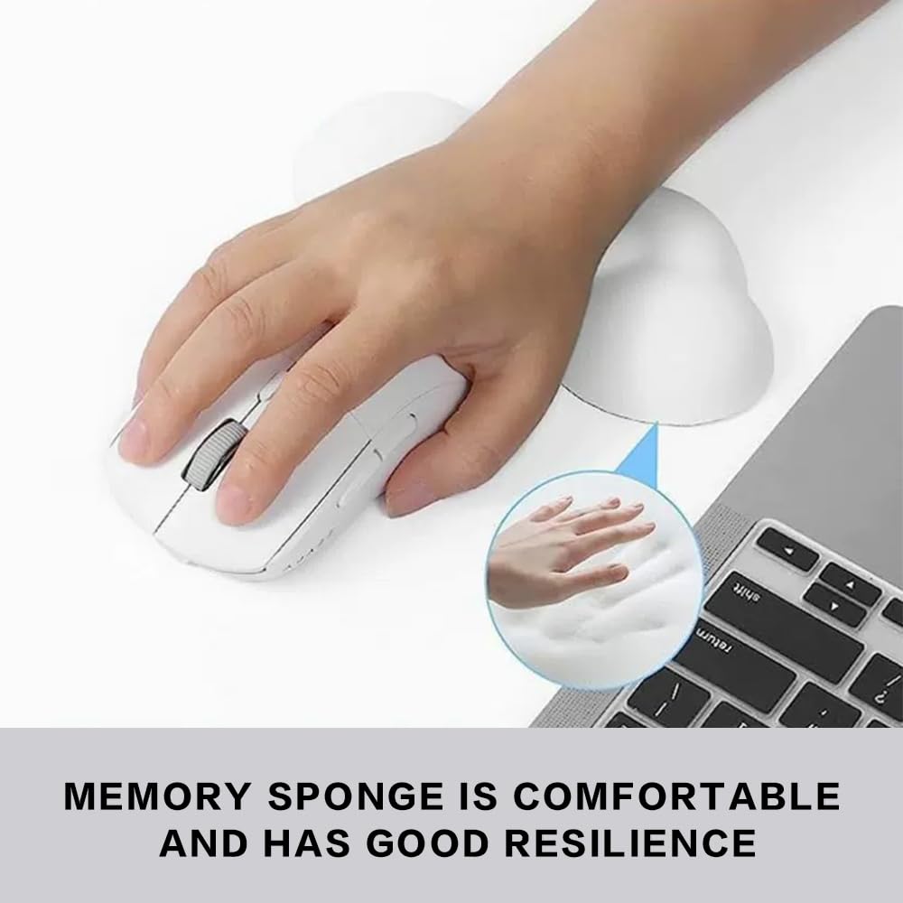 Podpórka pod nadgarstki pod mysz, wygodne podparcie nadgarstka z pianki pamięci, antypoślizgowe/lycra/ergonomiczna konstrukcja/ulga w bólu nadgarstka, do komputera, laptopa, biura, gry