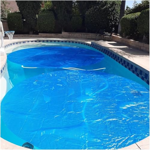 SAFWELAU Dustproof Pool Protector Swimming Pool Cover Round, Solar Pool Warmer Film for Inflatable Pool & Frame Pool(2.7m/9ft)