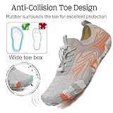 AONEGOLD Buty do wody, dla kobiet i mężczyzn, oddychające, lekkie, do biegania w terenie, do pływania, do wody, szybkoschnące, antypoślizgowe, do fitnessu, rozm. 36-46, 2501 szary, 42 EU
