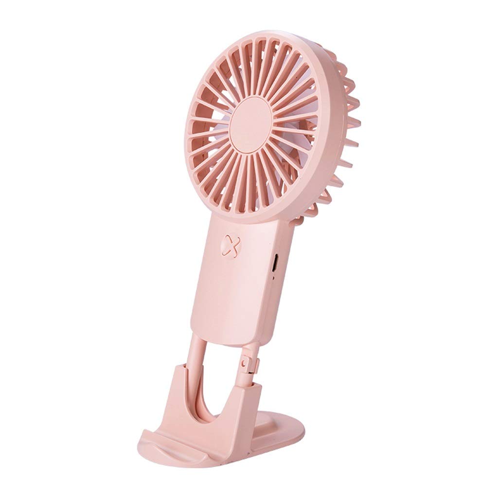 Mini ventilateur USB rose rechargeable et pliable RJJ pour bureau et étudiant