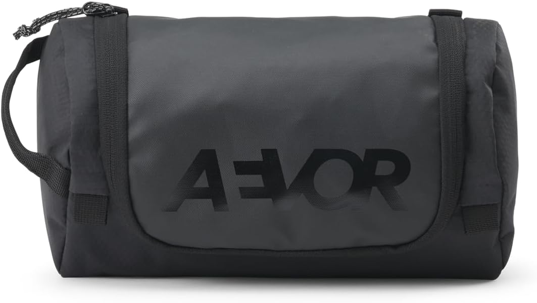 AEVOR Wash Pack Toiletry Bag 100% Recycled Polyester Water-Repellent Zip 26 x 14 x 13 cm 3L 220 g Proof Black 3 Litres