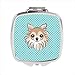 Checkerboard Blue Chihuahua Compact Mirror44; 2.75 x 3 x .3 In.