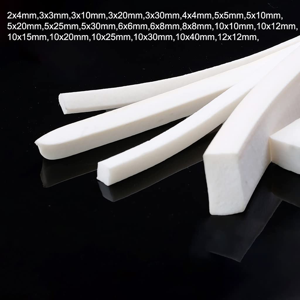 Silicone Foam Seal Strip, Tamaños Múltiples De La Tira del Sello Espuma Silicón for El Ajuste Junta Las Puertas Hardware(-12x12mm)