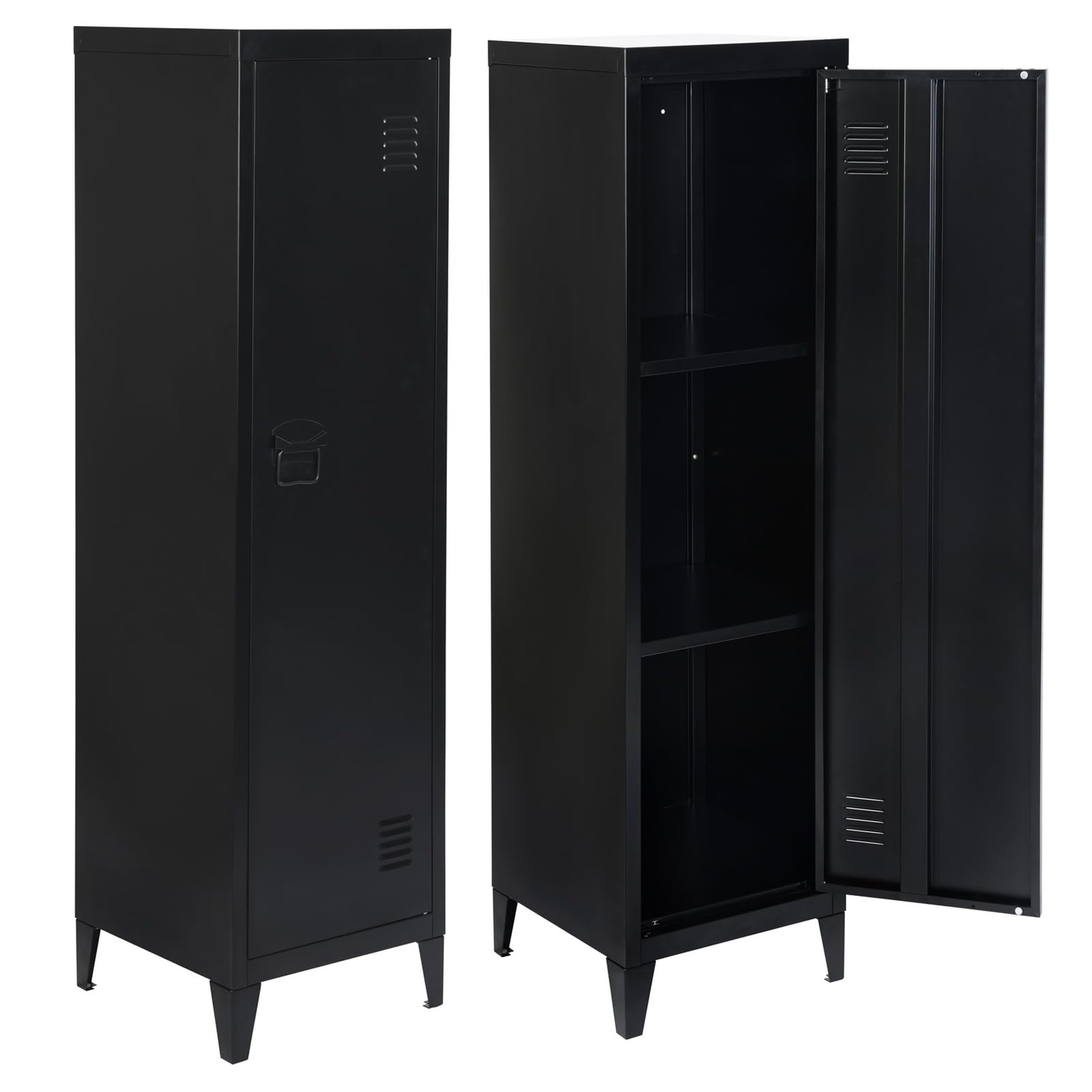 Amazon.com: FurnitureR 54-Inch Tall Metal Storage Locker Cabinet