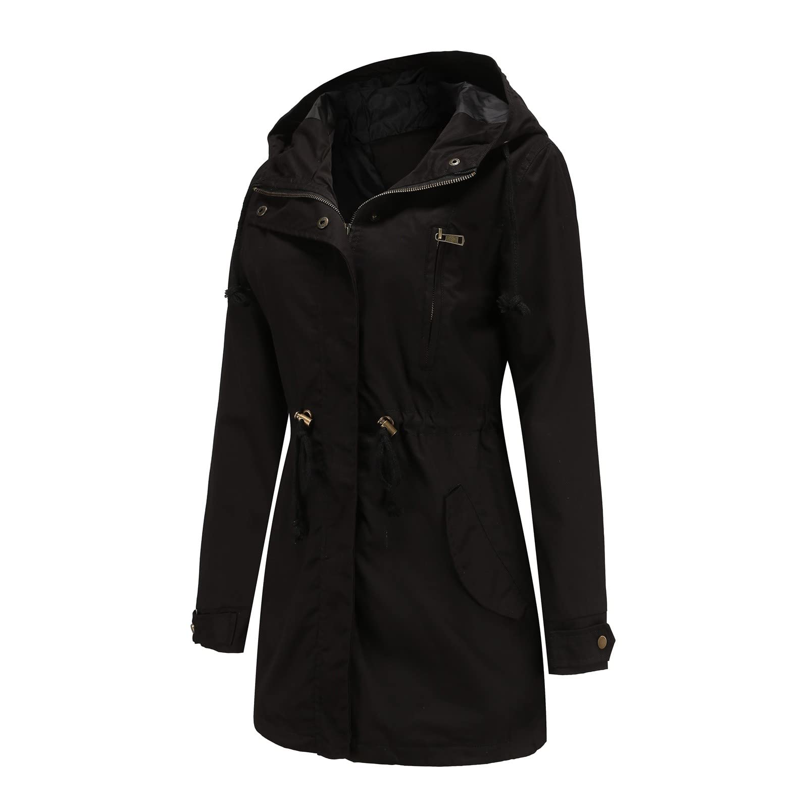 Generisch Veste légère pour femme, trench, coupe-vent, grande taille, pour voyage, randonnée