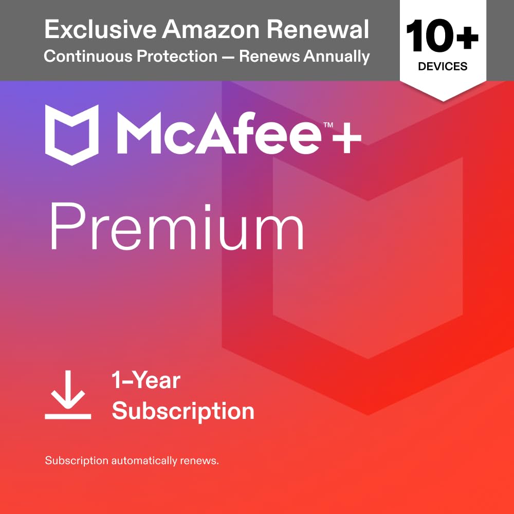 McAfee+ Premium 2027 Antivirus Software, Unlimited Devices | Auto-Renews