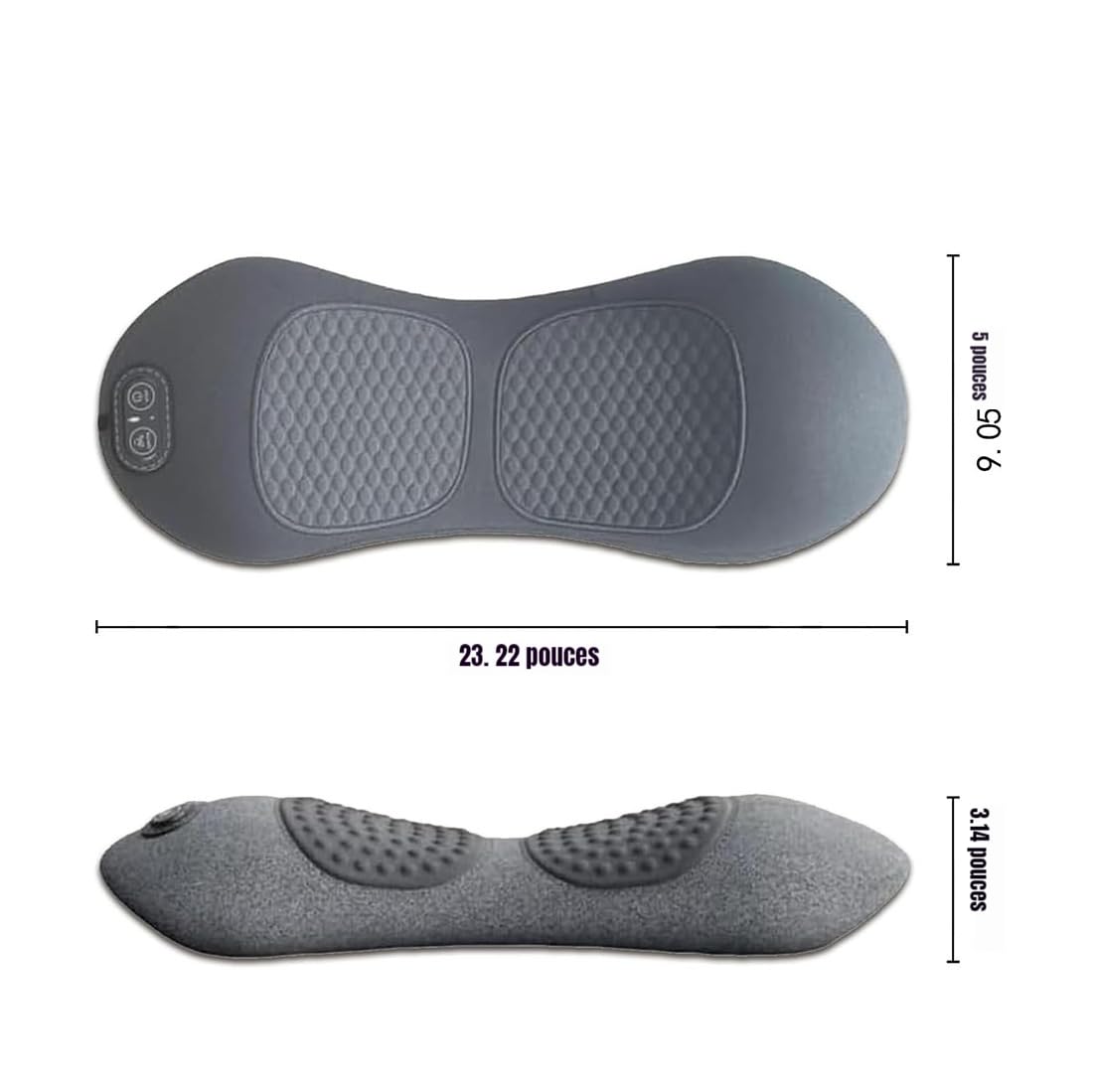 3 en 1 Masseur Lombaire et Sciatique, Thérapie du Dos avec Alignement de la Colonne Vertébrale, Soutien Dorsal Ergonomique pour Sommeil