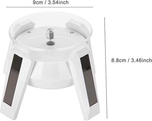 Miniatura 5 de Exhibición giratoria de la joyería, plataforma giratoria eléctrica, soporte giratorio de la exhibición del anillo de la joyería (blanco)
