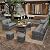 U-MAX 7 Pieces Patio Furniture Set with Waterproof Cover, Outdoor Sectional Sofa Conversation Set, All Weather Wicker Rattan Dining Table & Chair with Ottoman, Grey Rattan&Grey Cushion