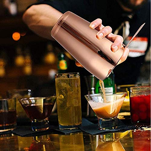Set de 8 piezas de coctelera acero inoxidable cobre 28 OZ miniatura 6