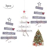 ★El adorno de Navidad está diseñado con cartas para los buenos deseos, el aspecto elegante hace que sea adapta muy bien con otras decoraciones, haz tu hogar más festivo