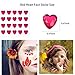 Valentines Day Heart Headband Sequin Boppers Head and Heart Shape Sunglasses Red Heart Face Sticke Heart Accessories for Party Props Holiday Wedding Birthday