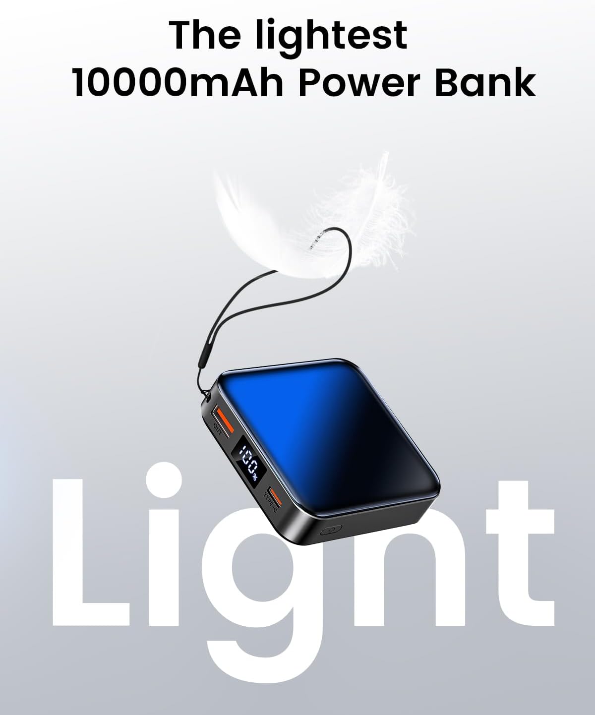 10000mAh Small Power Bank, Mini Phone Portable Charger, USB C Input/Output with Smart LED Display, 30W Fast Charging Technology Battery Bank for iPhone, iPad,Samsung, Android Phones, Tablet - Image 5
