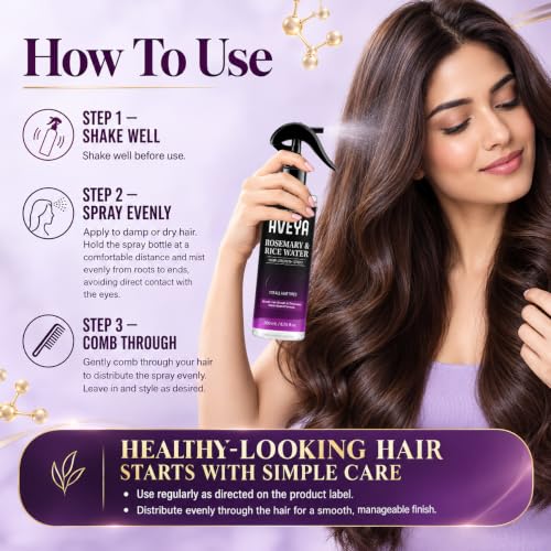 BAREALPHA AVEYA Hair Growth Spray with Rosemary & Rice Water, 200ml - Image 5