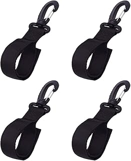 Bascet 4pcs Kayak Paddle Hook Strap Kayak Paddle Holder Kayak Paddle Clip Boat Paddle Keeper Paddle Storage Holder Accessories for Kayak Boat Canoe (Black) vrz