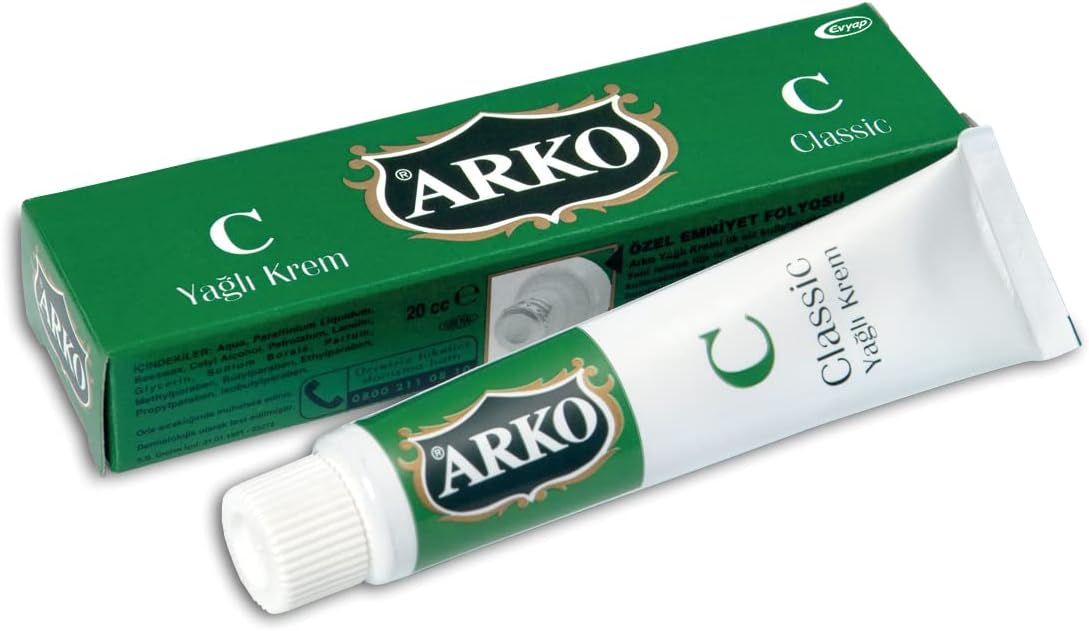 Arko Nem Classic Cream 3 x 20 cc Hand Cream for Very Dry Hands, Hand Cream for Women Men Pack of 3