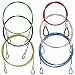 YuCool 6 Pack Safety Stainless Steel Tethers, Colorful Coated Lanyards Compatible with All GoPro Hero Series and Other Camera Devices- Red, Green, Silver, Black,Yellow,Blue