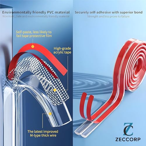 Image of Zeccorp 1-Meter Silicone Edge Protector Strip | Baby Corner Guards for Sharp Edges | Table, Bed & Furniture Safety Protectors | Baby Proofing Corner Guards & Edge Safety for Sharp Edges