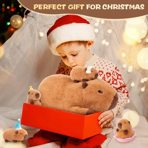SuzziPals Lotus Capybara Plush with 4 Babies, Cute Capybara Gifts for Kids by SuzziPals - Used condition - Image 7