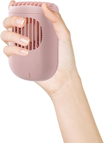Miniatura 8 de KTTR Ventilador de cuello portátil, ventilador pequeño alimentado por USB con batería de larga duración, manos recargables USB, 3 modos de velocidad
