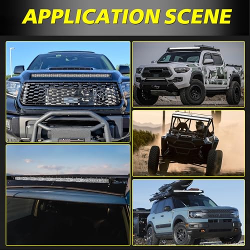 Image of 42 inch LED Light Bar 360W Super Slim Dual Row Offroad Driving Light | Slim Single Row Structure, Spot Flood Combo Roof Hood Bumper Light Bar for Trucks Pickup UTV SUV Can-am Toyota Bronco